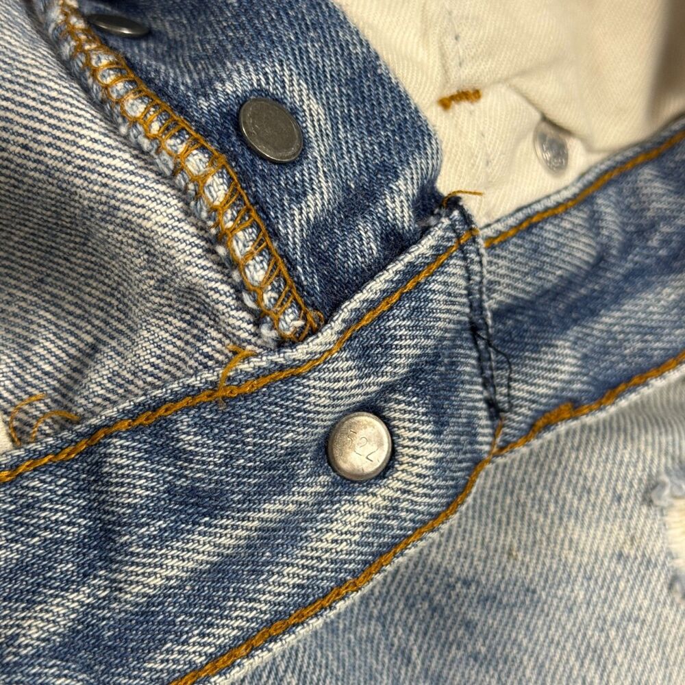 Vintage 70s Levis 501 XX Button Fly Faded Distressed Jeans 522 Stamped W32xL33 - Picture 7 of 12